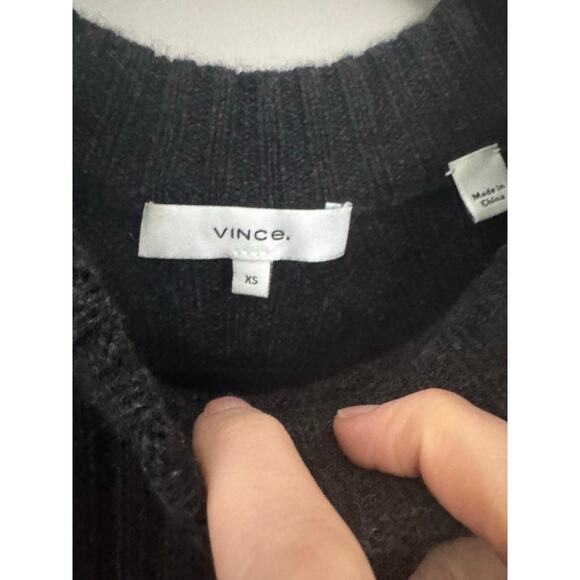 Women’s Vince Wool & Cashmere Tunic Top in Charcoal SZ XS - Picture 3 of 5